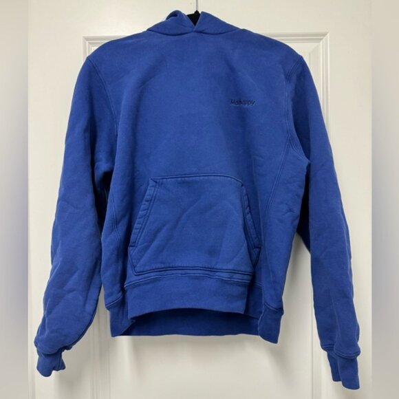 New Madhappy Blue Classic Fleece Hoodie XS - Picture 1 of 8